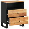 vidaXL Нощно шкафче 50x33x62 см масивна акация и инженерно дърво