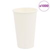 vidaXL хартиени чаши за кафе 1000 бр. 16oz 400ml White