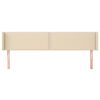 vidaXL Горна табла за легло, кремава, 203x16x78/88 см, плат