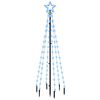 vidaXL Коледна елха с шип, синя, 108 LED, 180 см