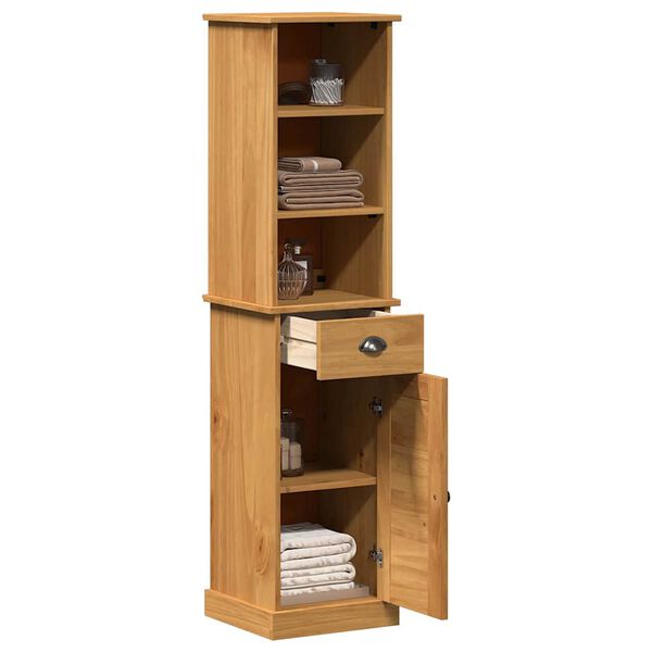 vidaXL Комплект мебели за баня с рафт VIGO 2 pcs Кафяво и медно кафяво