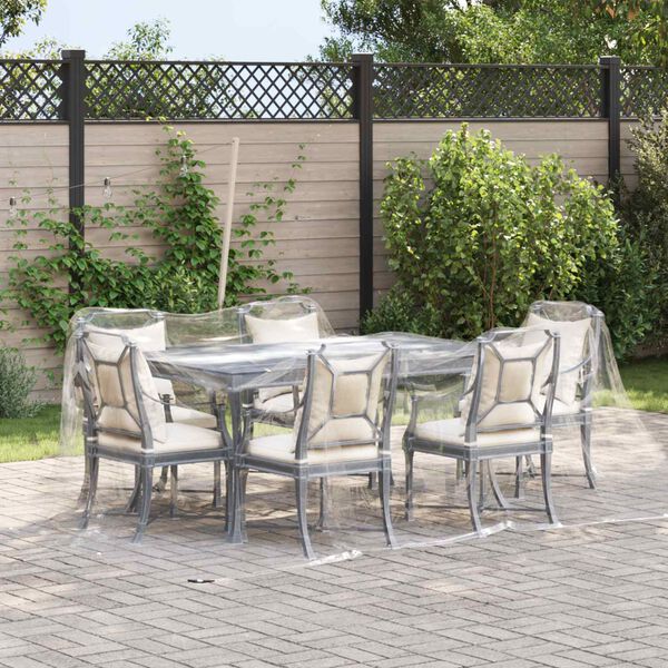 vidaXL Тарпулин Прозрачен 3 x 4 m ПВЦ