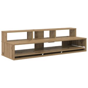 vidaXL Студио бюро Дъб артизан 130 x 42,5 x 36 см Инженерна дървесина