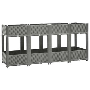 vidaXL Повдигната леха, 160x40x71 см, полипропилен