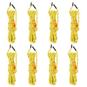 vidaXL Опъващи въжета за палатка с ключове и рефлектори 8 бр 4 м 4 мм