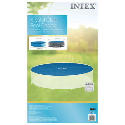 Intex Соларно покривало за басейн, синьо, 470 см, полиетилен