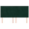 vidaXL Табла за легло, тъмнозелена, 180x5x118/128 см, кадифе