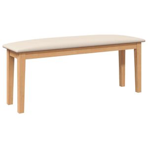 vidaXL Пейка 110 cm Масивна дървесина Гума