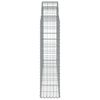 vidaXL Габионни кошници арка 9 бр 200x30x120/140 см поцинковано желязо