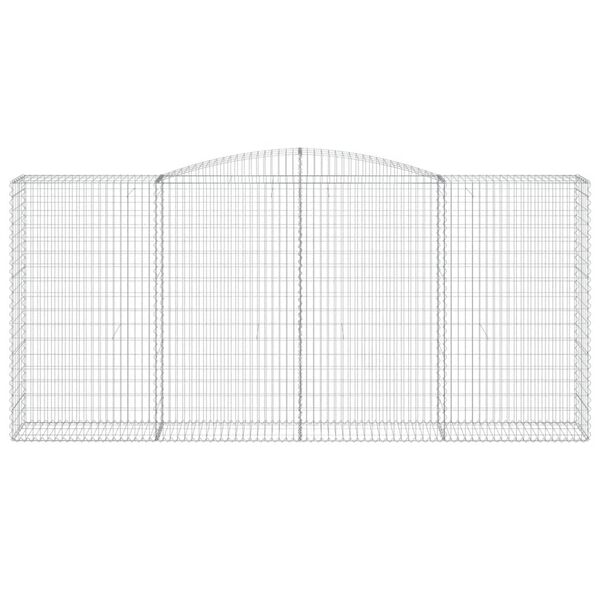 vidaXL Габионни кошници арка 3 бр 400x50x180/200 см поцинковано желязо