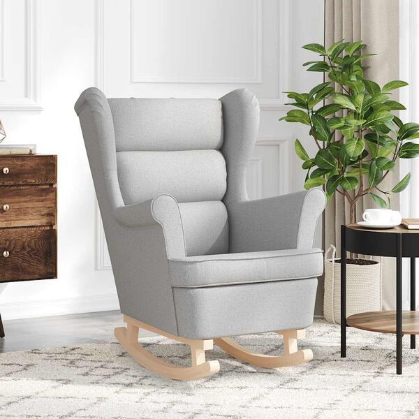 vidaXL Люлеещ се стол Cloud Grey 74x90x102 cm Fabric