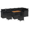 vidaXL Градински Софа Комплект 9 pcs Черно 90 x 55 x 71 cm