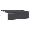 vidaXL Прибираща се тента Антрацит 450 &times; 300 cm Полиестер и алуминий