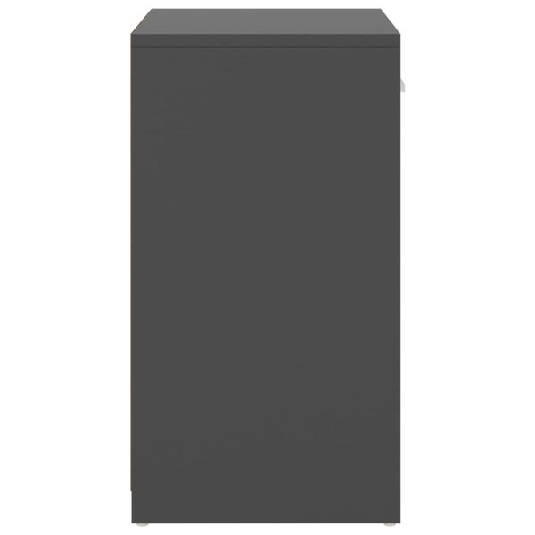 vidaXL Пейка за обувки, сива, 94,5x31x57 см, инженерно дърво