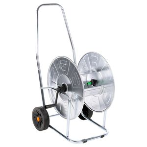 vidaXL Макара за маркуч тип количка за 80 м 3/4" маркуч стомана