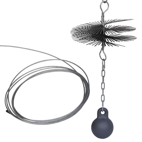 Кръгла четка за почистване на комин, диаметър 20 см