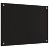 vidaXL Кухненски заден панел Черно 70 x 50 cm закалено стъкло