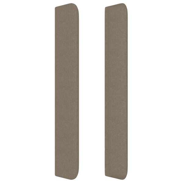 vidaXL Горна табла за легло с уши, таупе, 183x16x118/128 см, плат