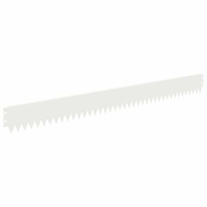 vidaXL Ограда за трева 50 бр. 103 x 10 см Стомана Бяло