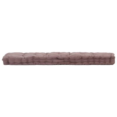 vidaXL Палетна възглавница за под, памук, 120x40x7 см, таупе