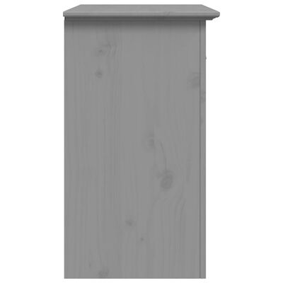 vidaXL Нощно шкафче BODO, сиво, 53x38,5x66 см, борово дърво масив