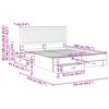 vidaXL Рамка за легло Циментено сиво 160 x 200 cm Инженерно дърво