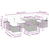 vidaXL Градински диван с възглавници 5 части бежов полиратан акация