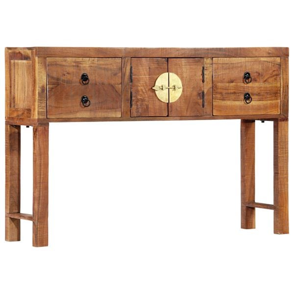 vidaXL Конзолна маса, 120x30x80 cм, акациево дърво масив