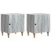 vidaXL Нощен шкаф 2 pcs Сива сонома 43 x 34,5 x 50 см