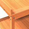 vidaXL Маса за разсаждане с рафтове кафява 82,5x45x86,5 см бор масив