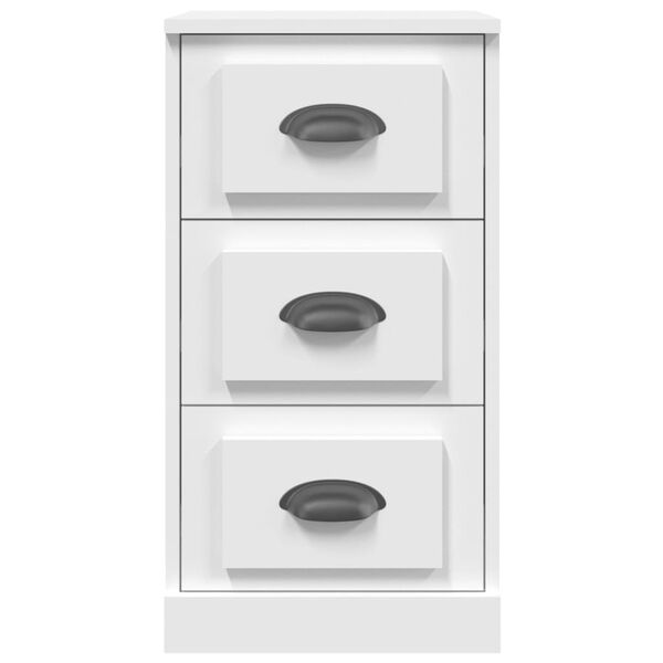 vidaXL Страничен шкаф, бял, 36x35,5x67,5 см, инженерно дърво