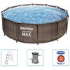 Bestway Steel Pro MAX Комплект басейн Deluxe Series кръгъл 366x100 см