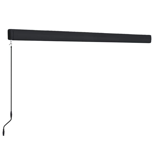 vidaXL Ръчна касетъчна тента, 400x300 см, синьо и бяло