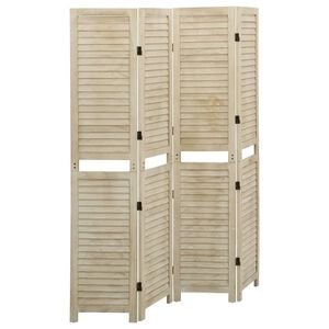 vidaXL Параван за стая, 4 панела, 140x165 cм, пауловния масив
