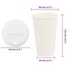 vidaXL хартиени чаши за кафе с капачки 1000 бр. 16oz 400ml