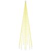 vidaXL Коледна елха на флагщок, топло бяло, 310 LED, 300 см
