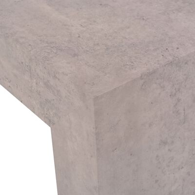 vidaXL Маса за кафе, бетонен вид, 100x50x30 см