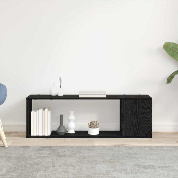 vidaXL Комплект ТВ шкаф Черно 100 x 24 x 63 cm Инженерно дърво