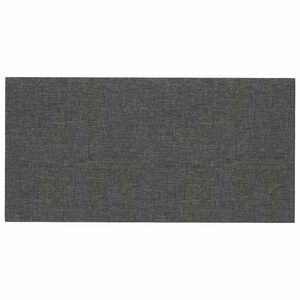vidaXL Стенно табло за легло 12 бр. 60 x 30 cm Тъмен сив текстил