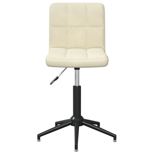 vidaXL Въртящи трапезни столове, 2 бр, кремави, кадифе