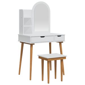 vidaXL Комплект тоалетно шкафче FAUSKE 4 pcs Бяло 76 x 50 x 143 см