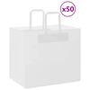 vidaXL Хартиени торбички 50 бр с дръжки бели 32x22x28 см