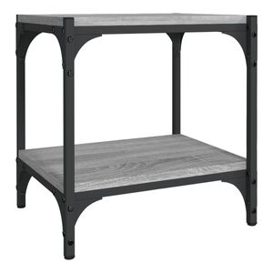 vidaXL ТB шкаф, сив сонома, 40x33x41 см, инженерно дърво и стомана