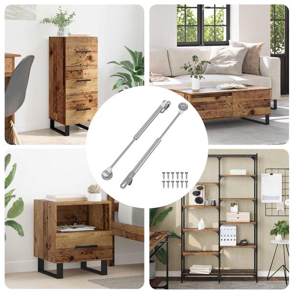 vidaXL Хидравлична газова пружина 2 pcs Сребрист 280 x 17 x 16 мм