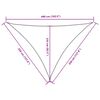 vidaXL Платно-сенник, Оксфорд текстил, триъгълно, 3,5x3,5x4,9 м, таупе
