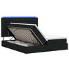 vidaXL LED легло за съхранение с матрак Черно 200 x 200 cm Текстил