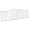 vidaXL Габионни кошници арка 8 бр 400x30x100/120 см поцинковано желязо