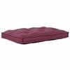 vidaXL Кушон за палетен диван Тъмен червен 120 x 80 x 12 cm Текстил