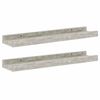 vidaXL Стенни рафтове, 2 бр, бетонно сиви, 40x9x3 см