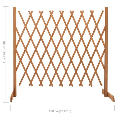 vidaXL Градинска оградна решетка, оранжева, 180x100 см, чам масив